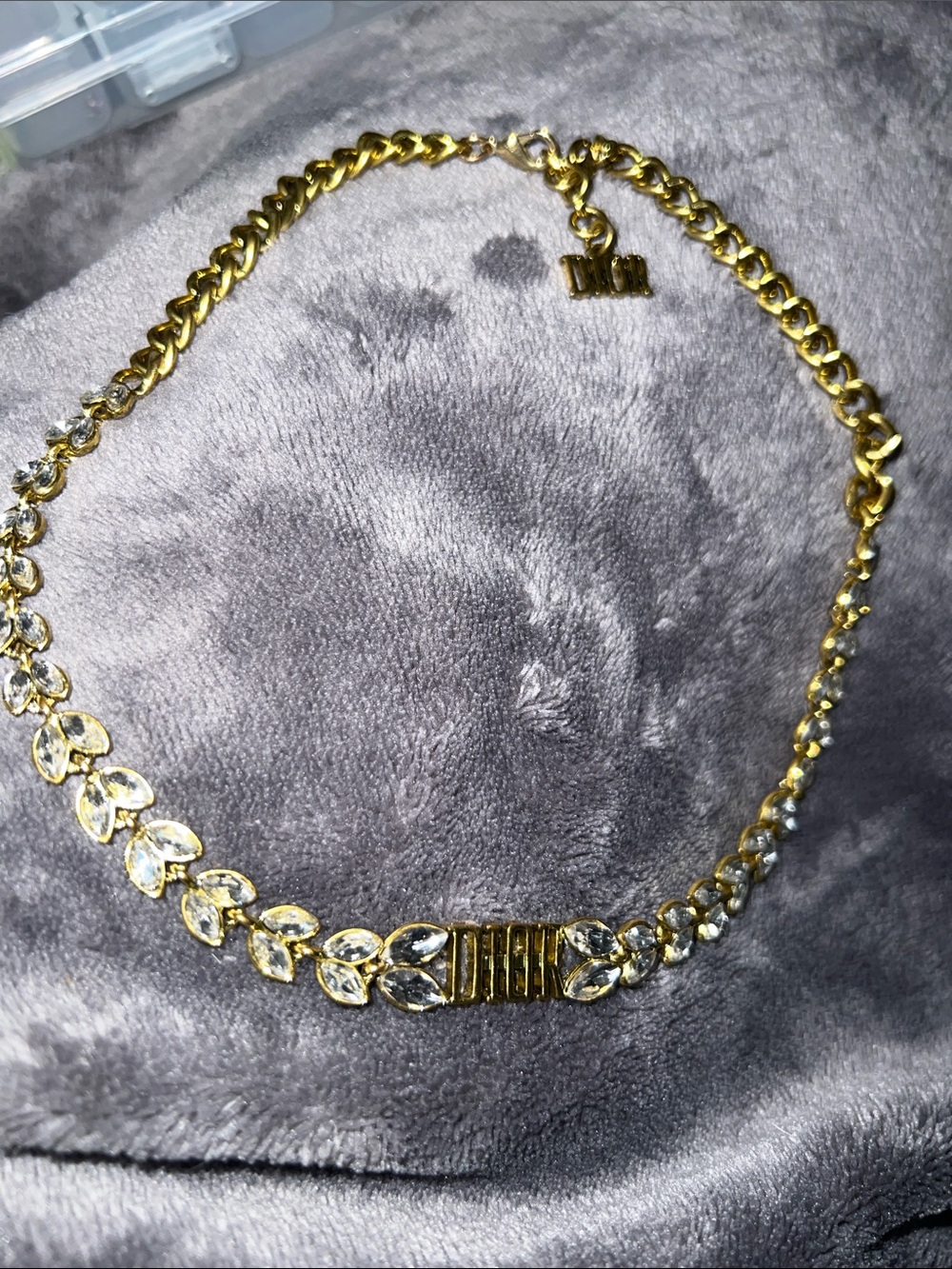 Gold Crystal Leaf Choker Necklace - Women Jewelry